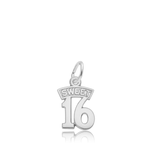 Sweet 16 Charm in Sterling Silver