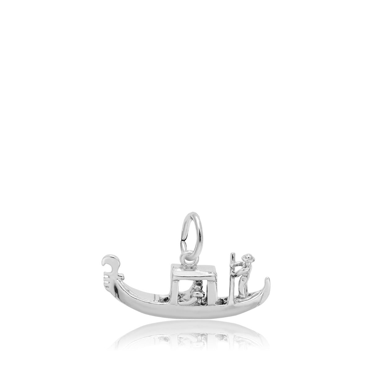 Venetian Gondola Charm in Sterling Silver