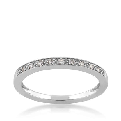 Perfect Match 1/8 ct. tw. Round Diamond Stackable Anniversary Band in 10K White Gold