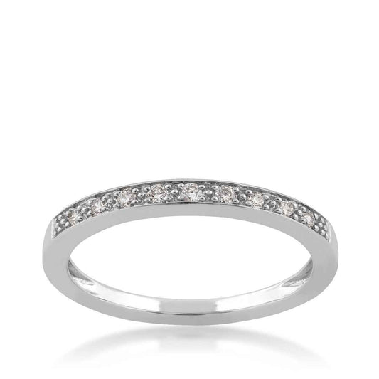 Perfect Match 1/8 ct. tw. Round Diamond Stackable Anniversary Band in 10K White Gold