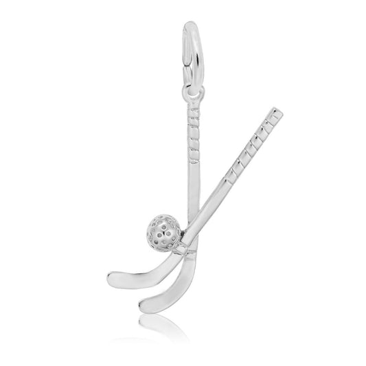 Field Hockey Charm in Sterling Silver