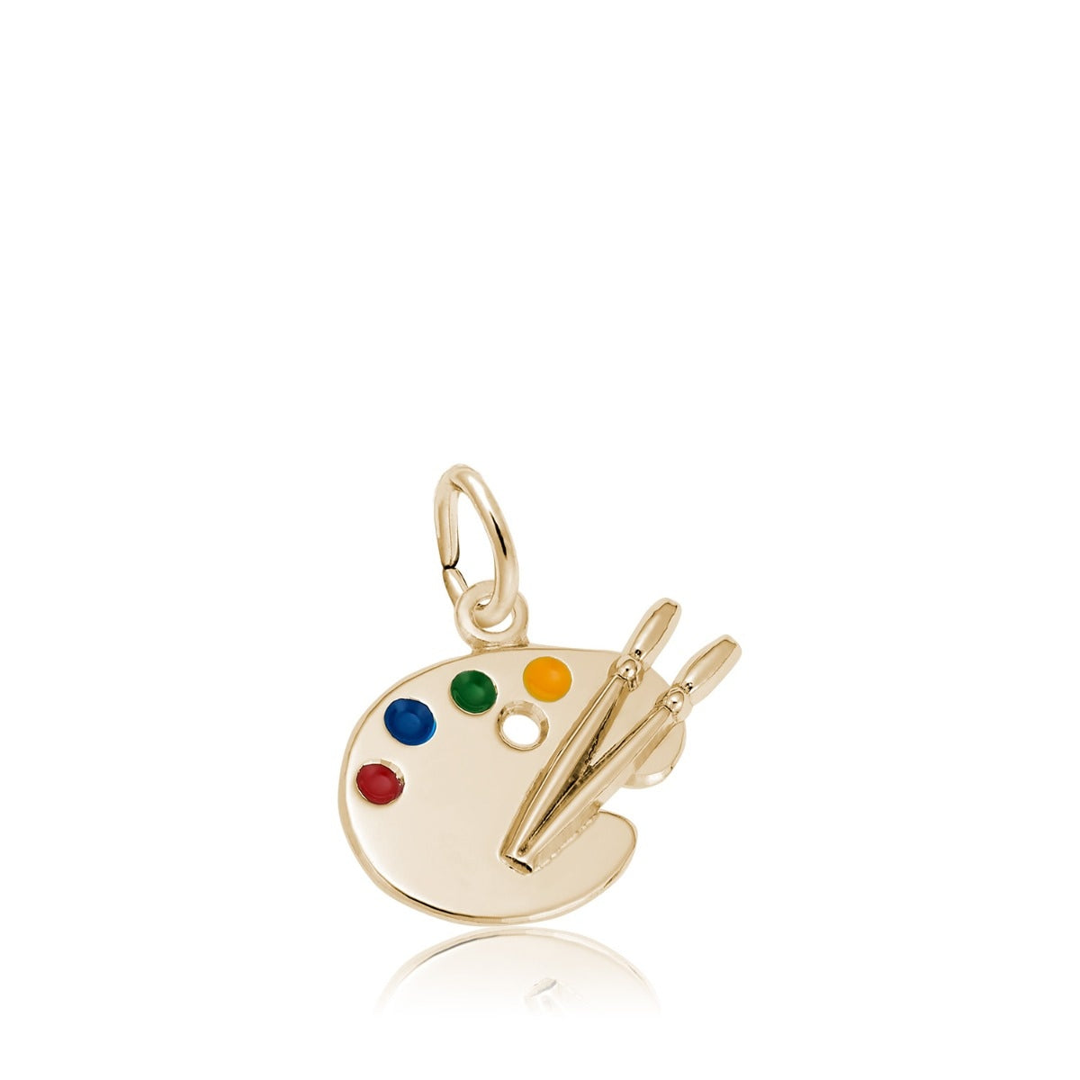 Artist Palette Charm in 14K Yellow Gold