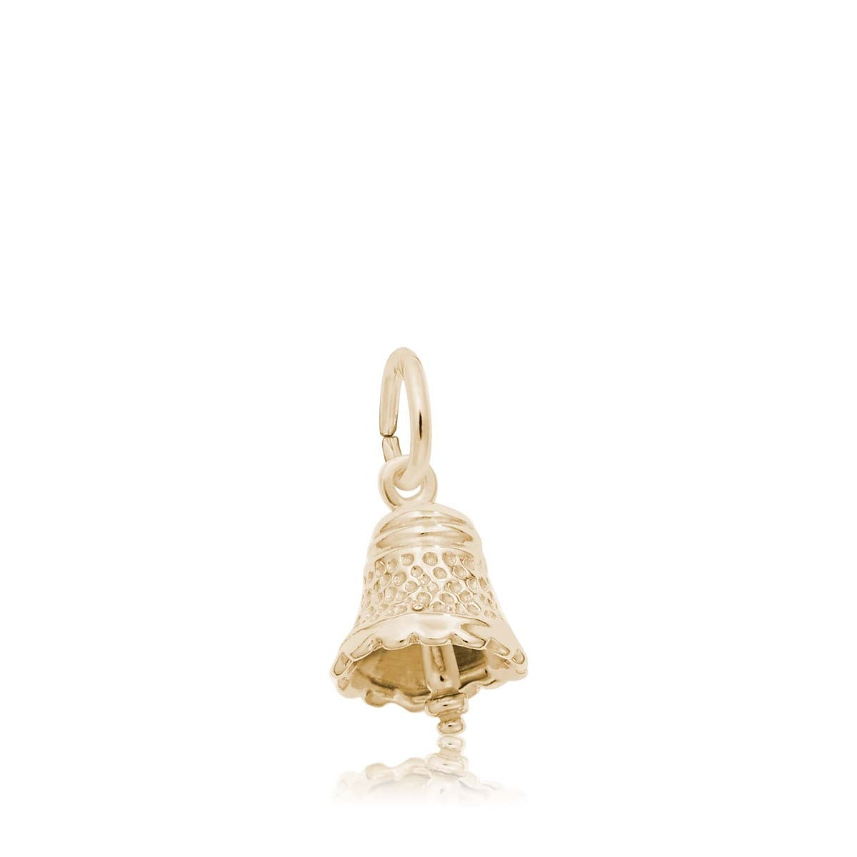 Speckled Bell Charm in 14K Yellow Gold