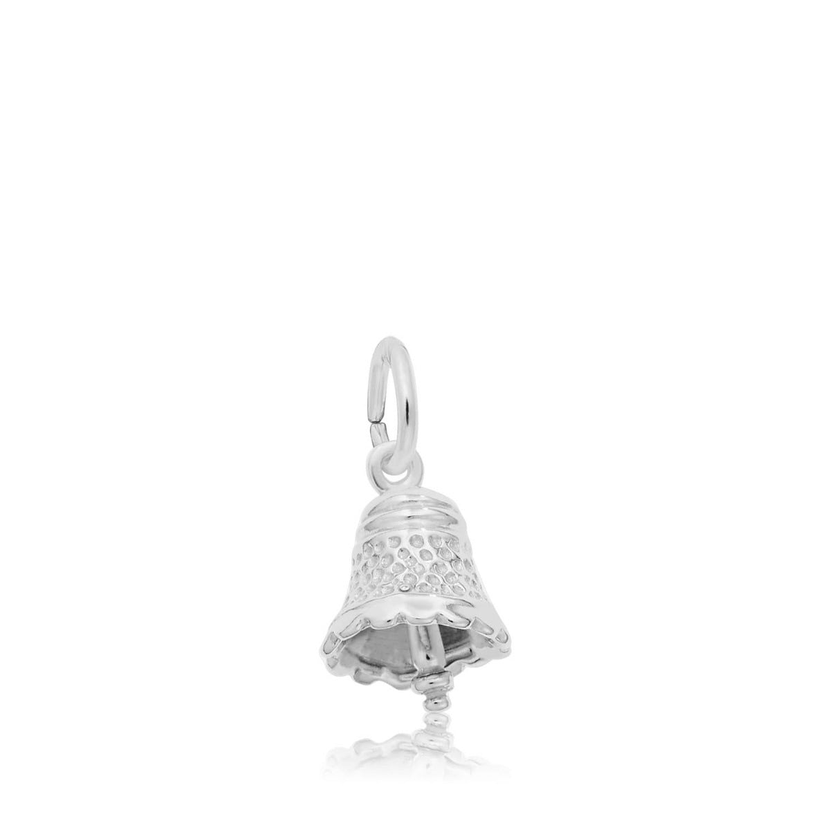 Speckled Bell Charm in Sterling Silver