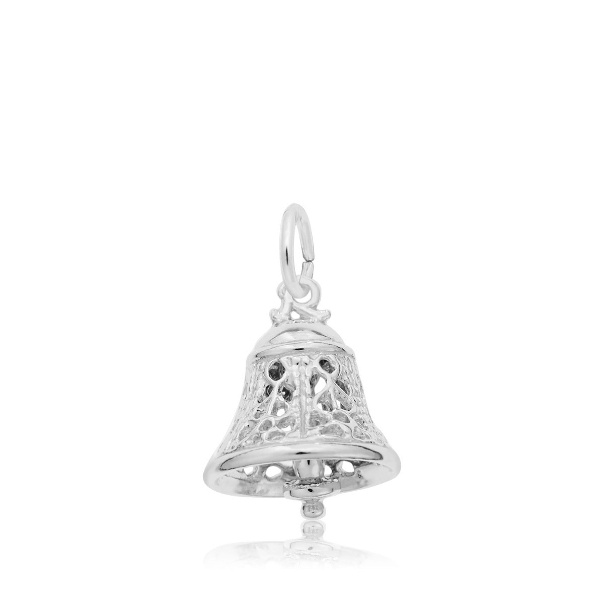 Filigree Bell Charm in Sterling Silver
