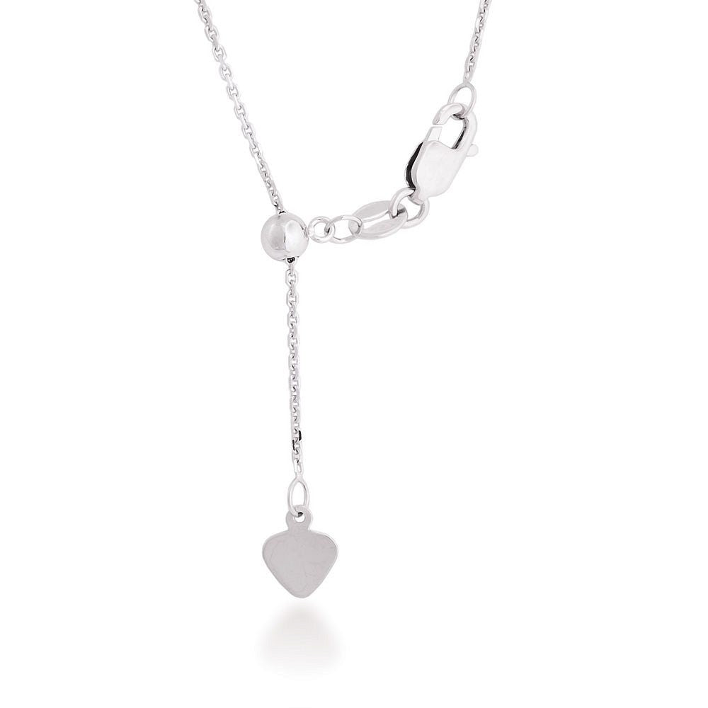 White Gold Adjustable Cable Chain