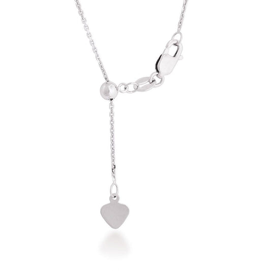 White Gold Adjustable Cable Chain