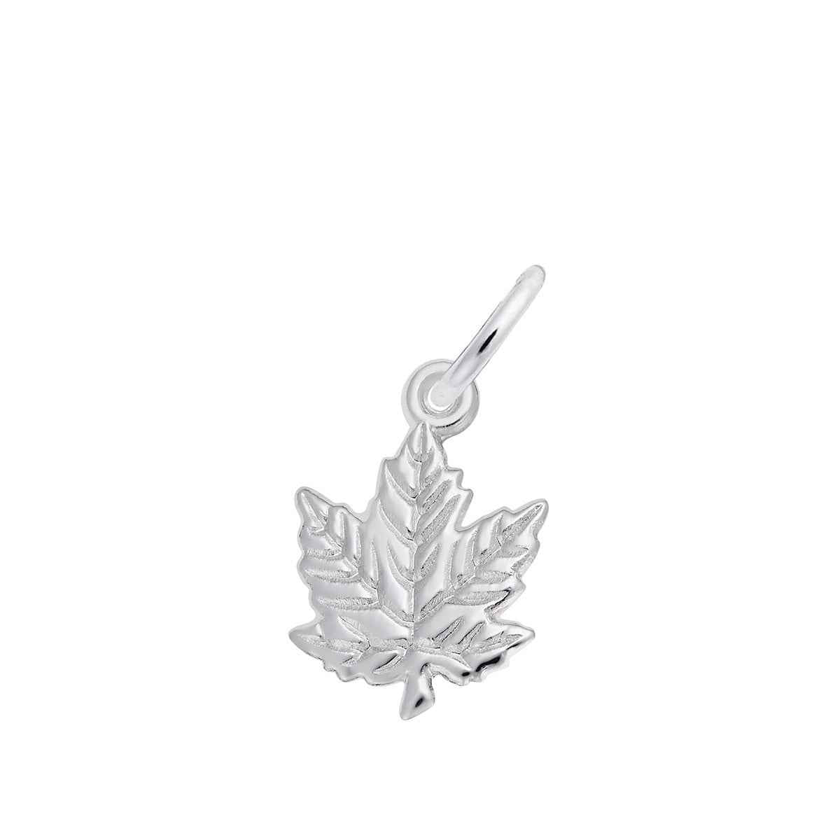 Maple Leaf Charm in Sterling Silver