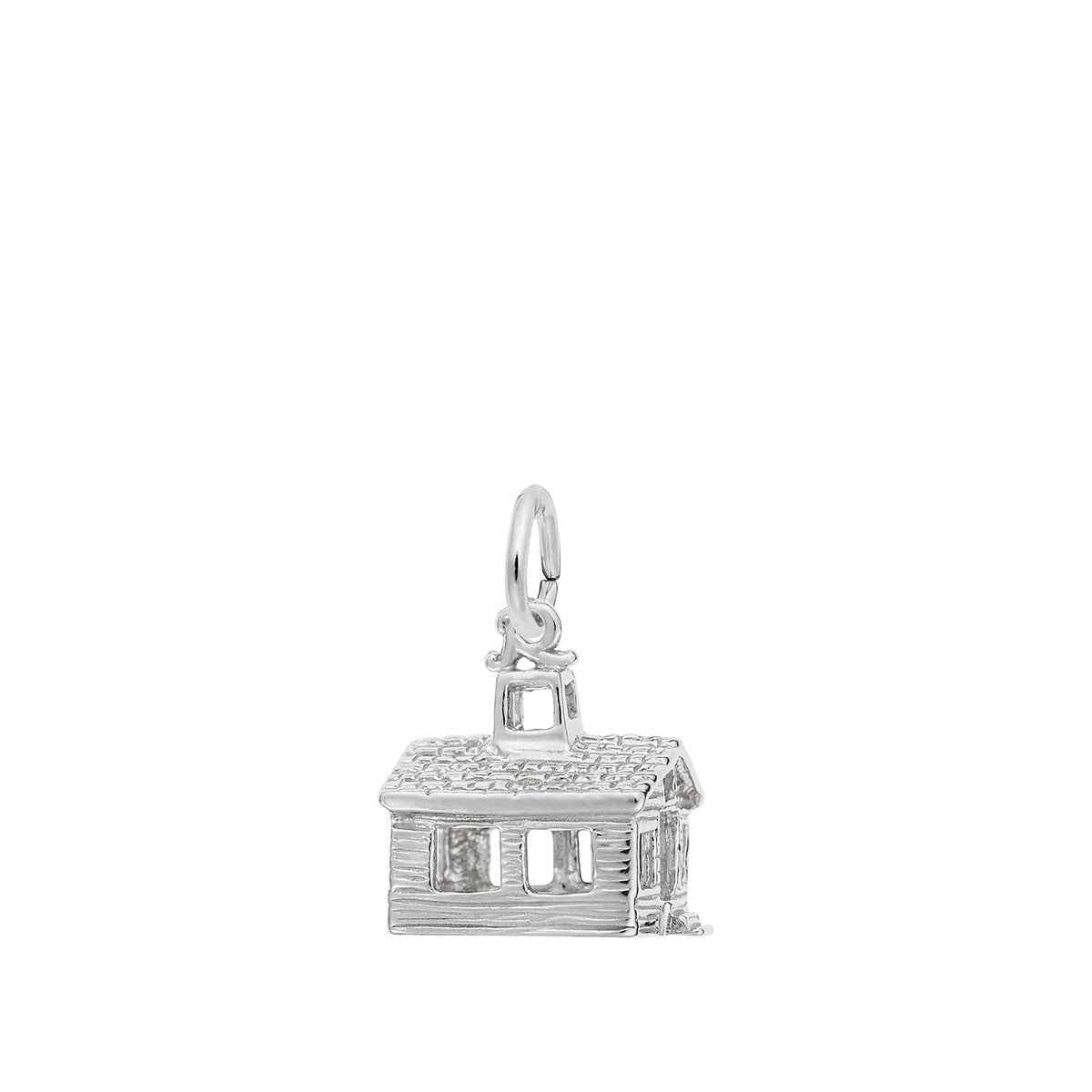 Schoolhouse Charm in Sterling Silver