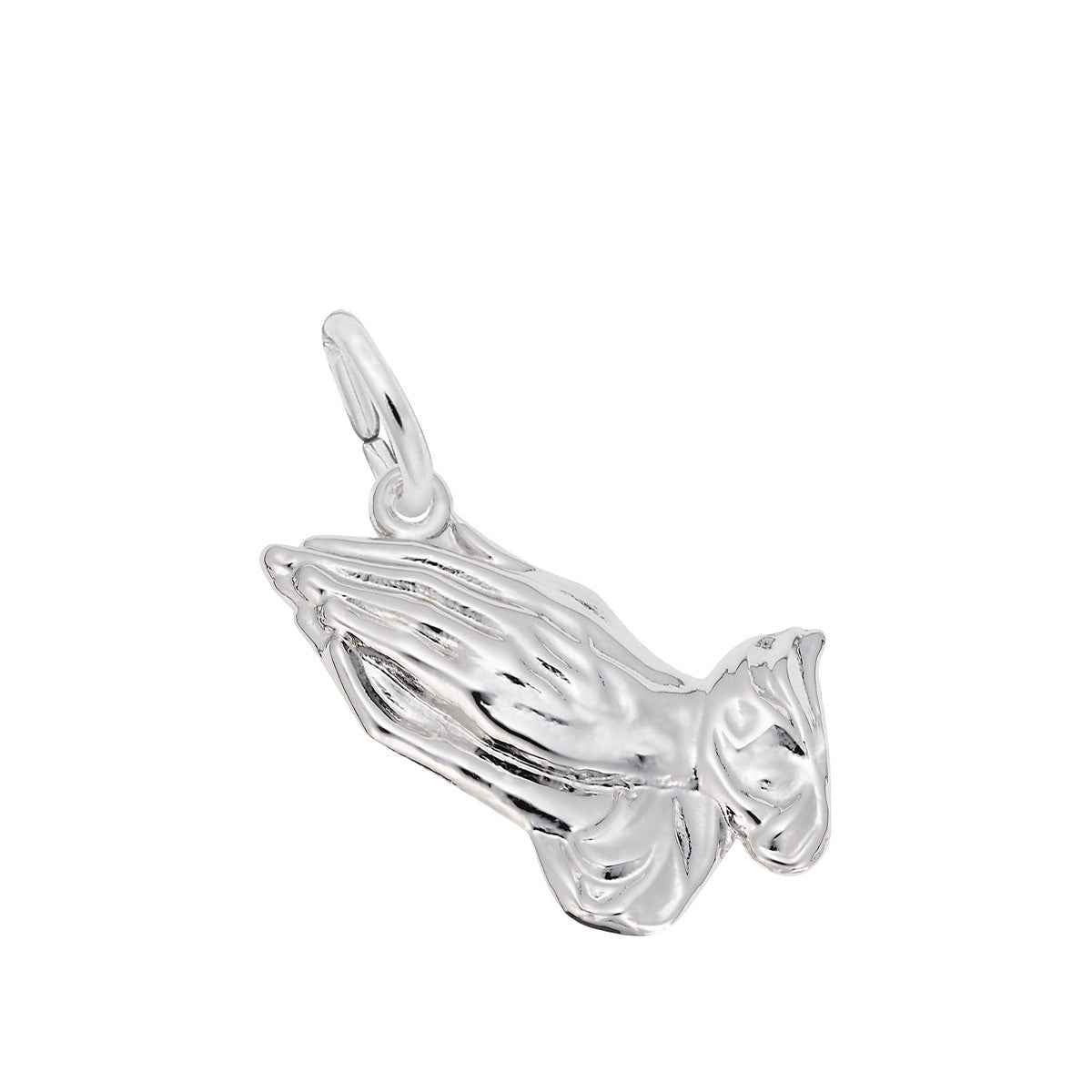 Praying Hands Charm in Sterling Silver