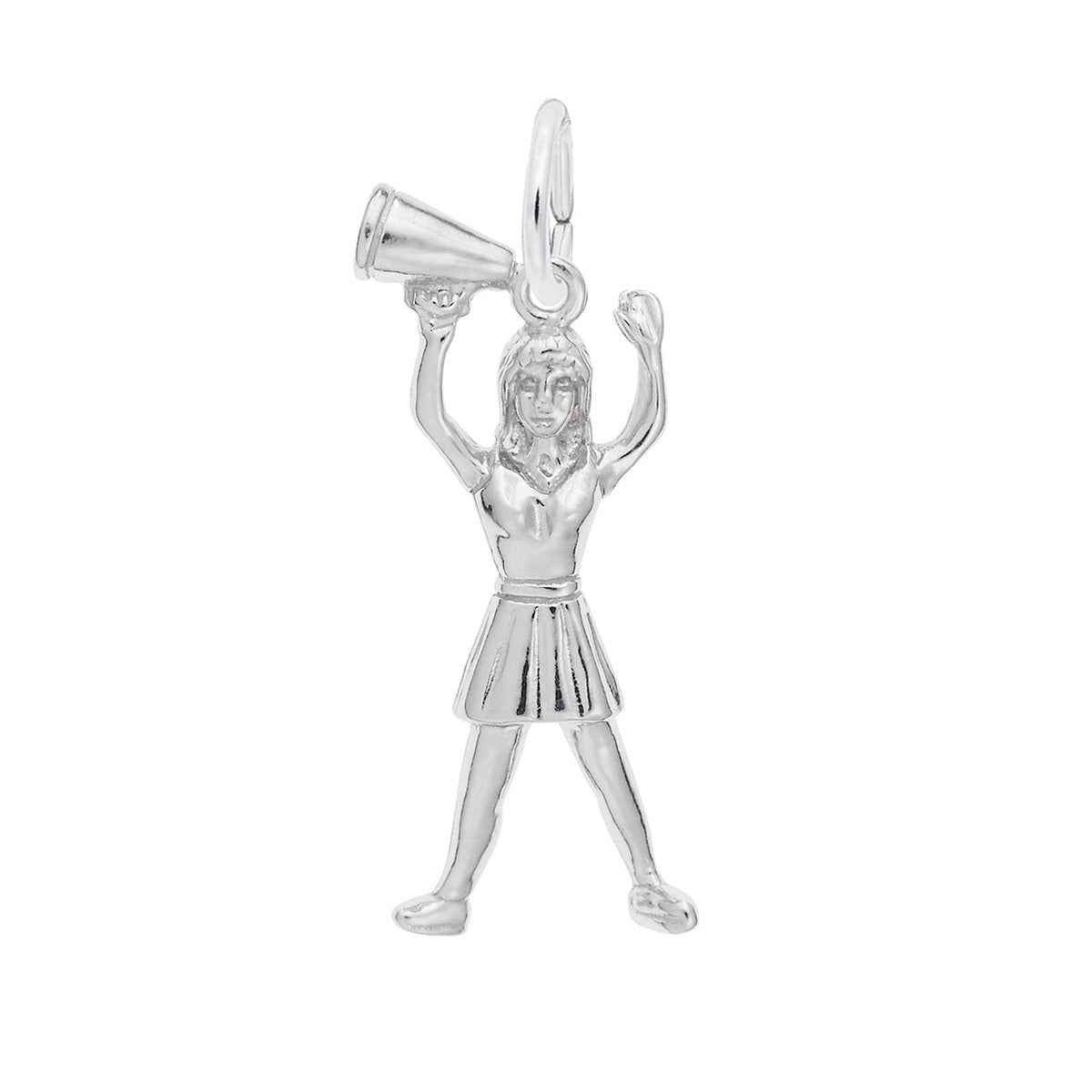Cheerleader Charm in Sterling Silver