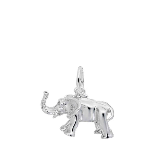 Small Elephant Charm in Sterling Silver