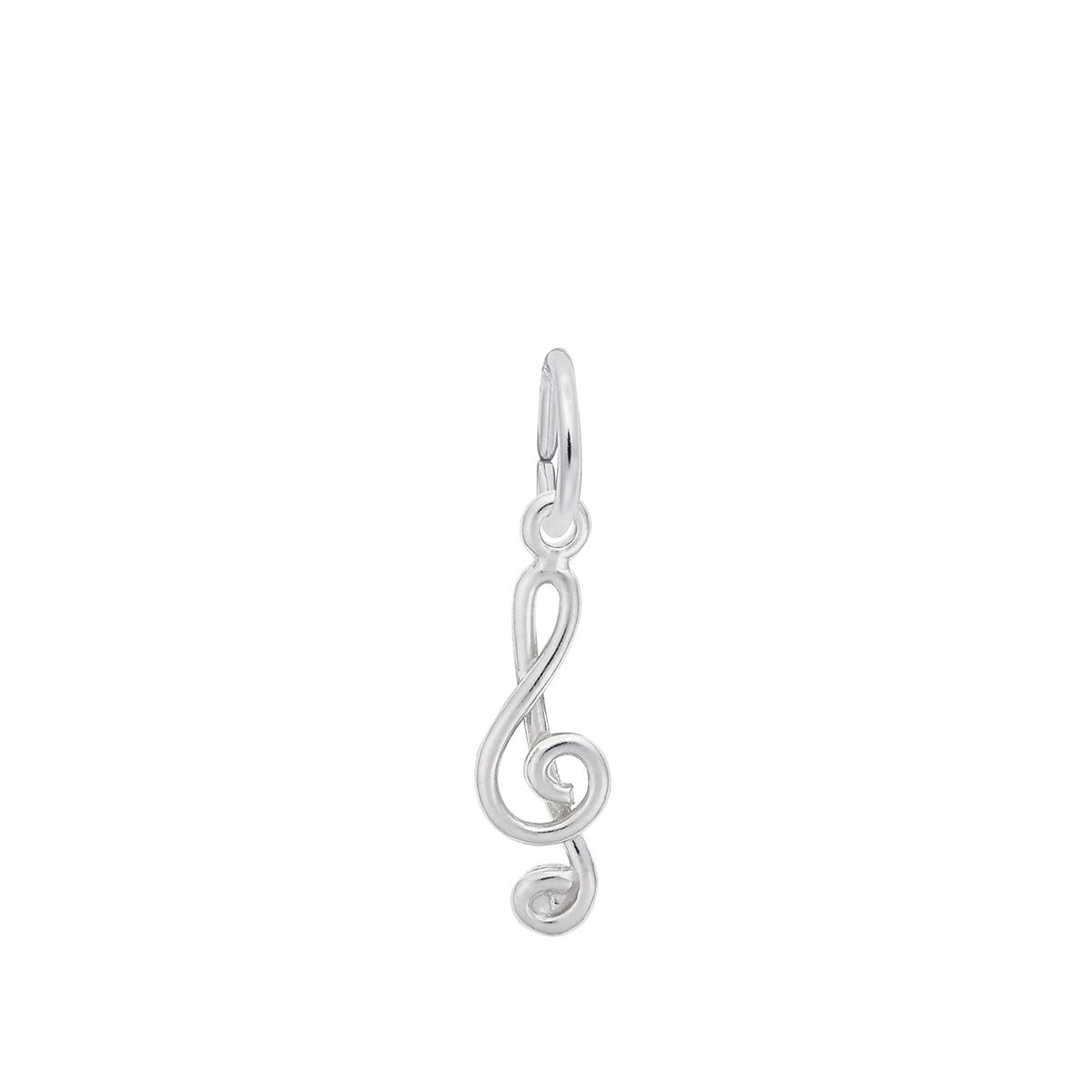 Treble Clef Charm in Sterling Silver