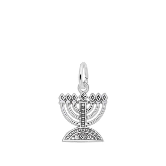 Menorah Charm in Sterling Silver