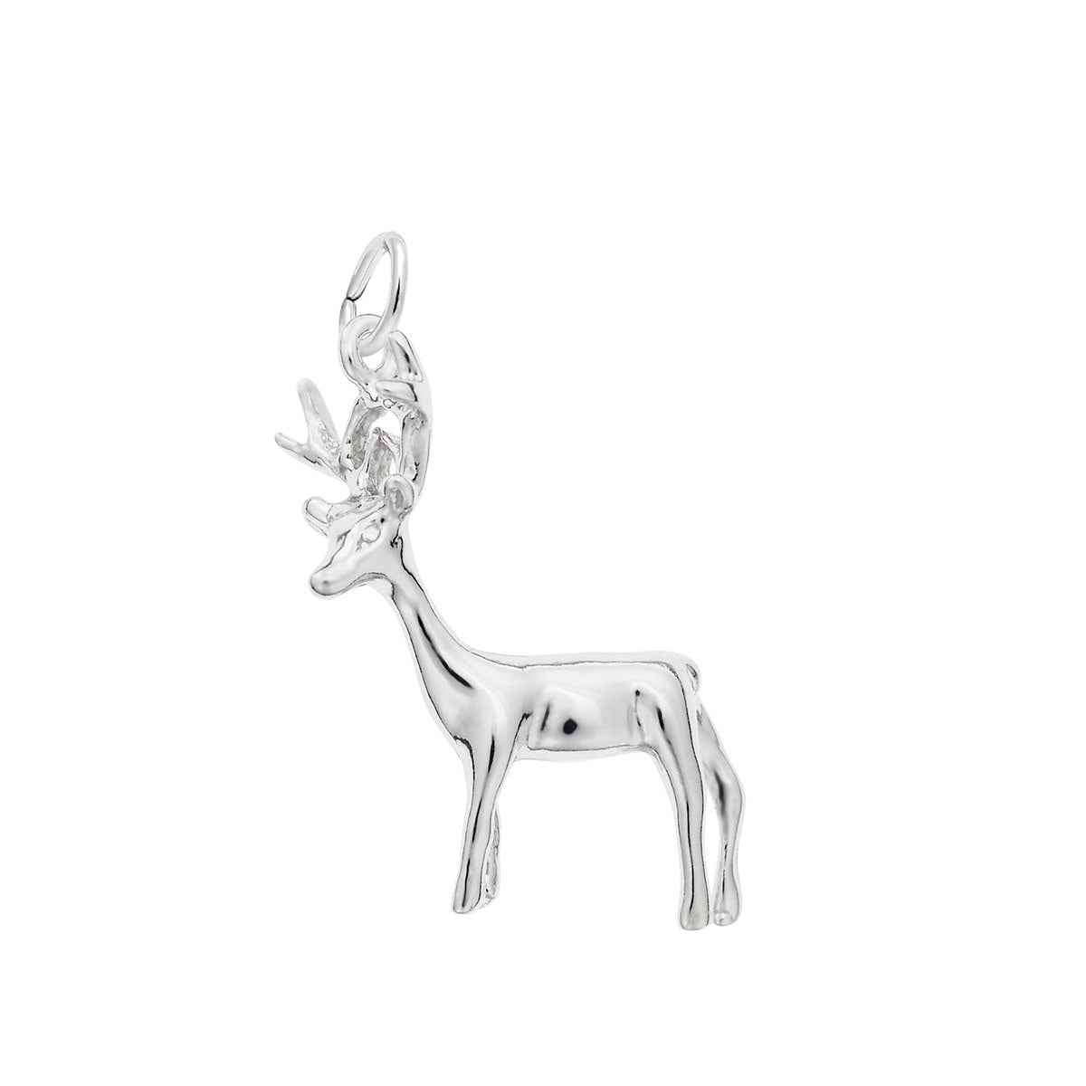 Deer Buck Charm in Sterling Silver