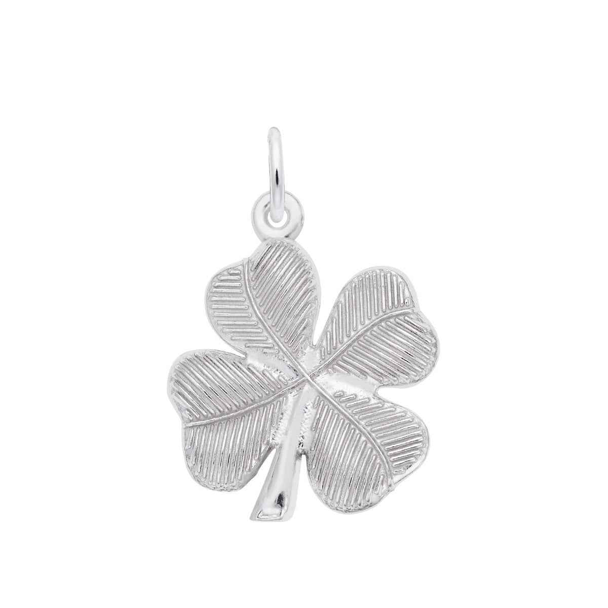 Four Leaf Clover Charm in Sterling Silver