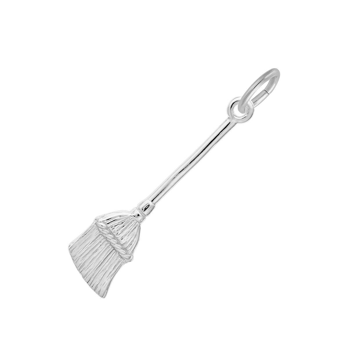 Broom Charm in Sterling Silver