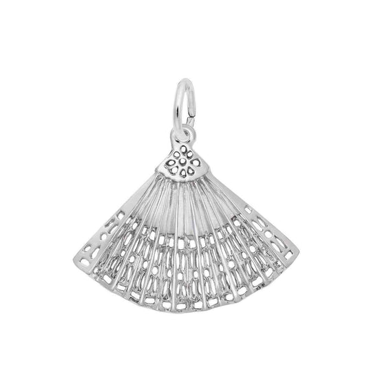 Fan Charm in Sterling Silver