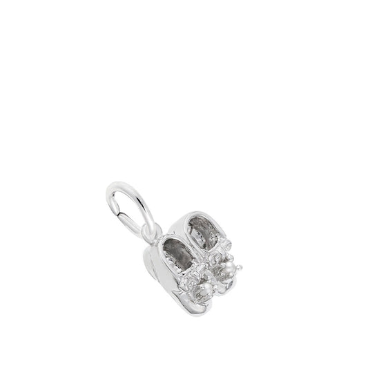 Baby Shoes Charm in Sterling Silver