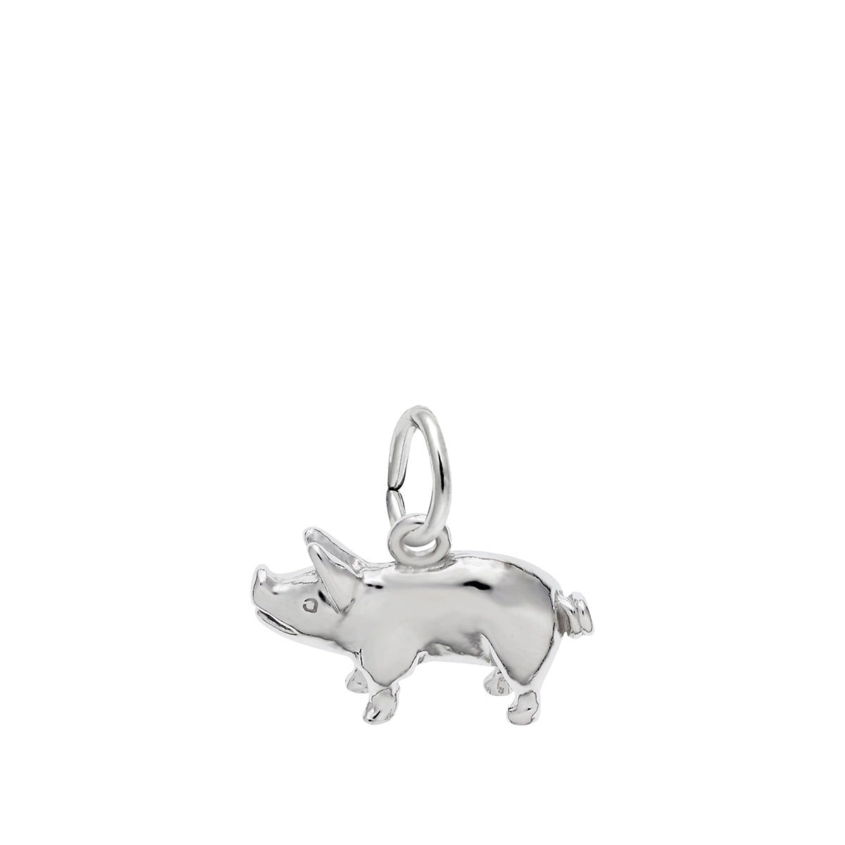 Pig Charm in Sterling Silver