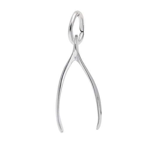 Wishbone Charm in Sterling Silver