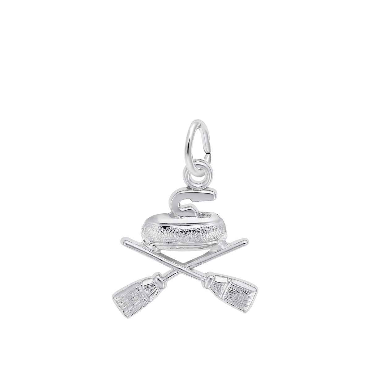 Curling Charm in Sterling Silver
