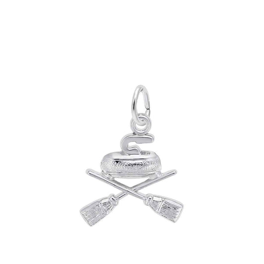 Curling Charm in Sterling Silver
