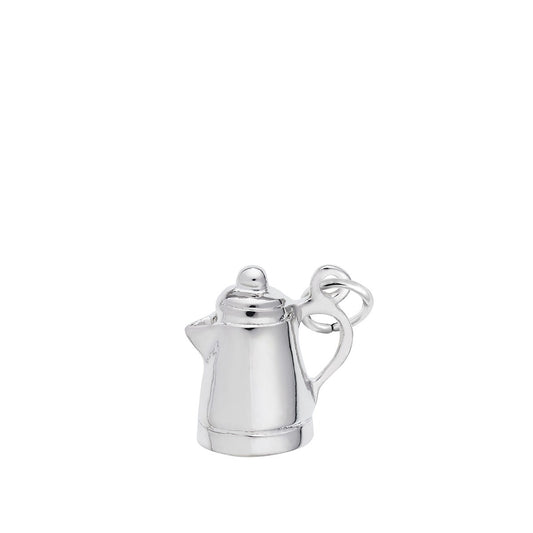 Coffee Pot Charm in Sterling Silver