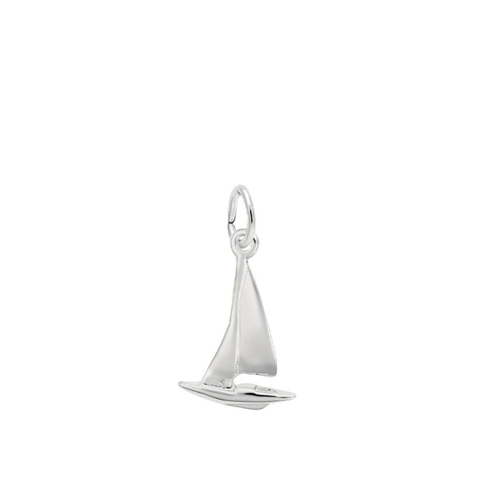 Simple Sailboat Charm in Sterling Silver