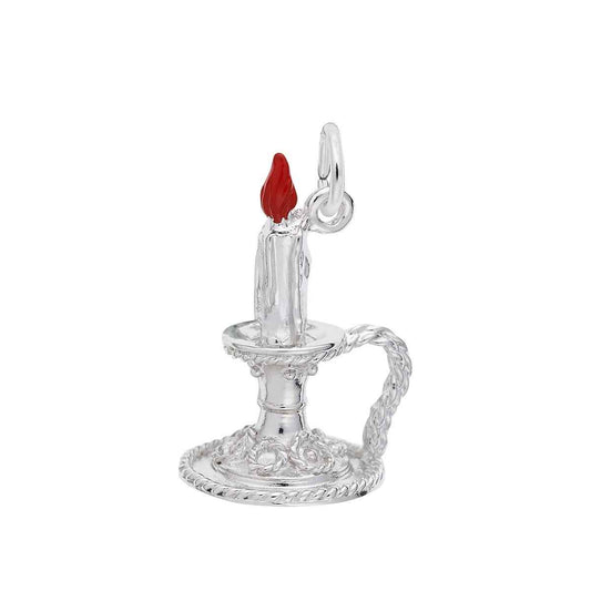 Candle Charm in Sterling Silver