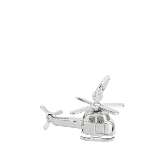 Helicopter Charm in Sterling Silver