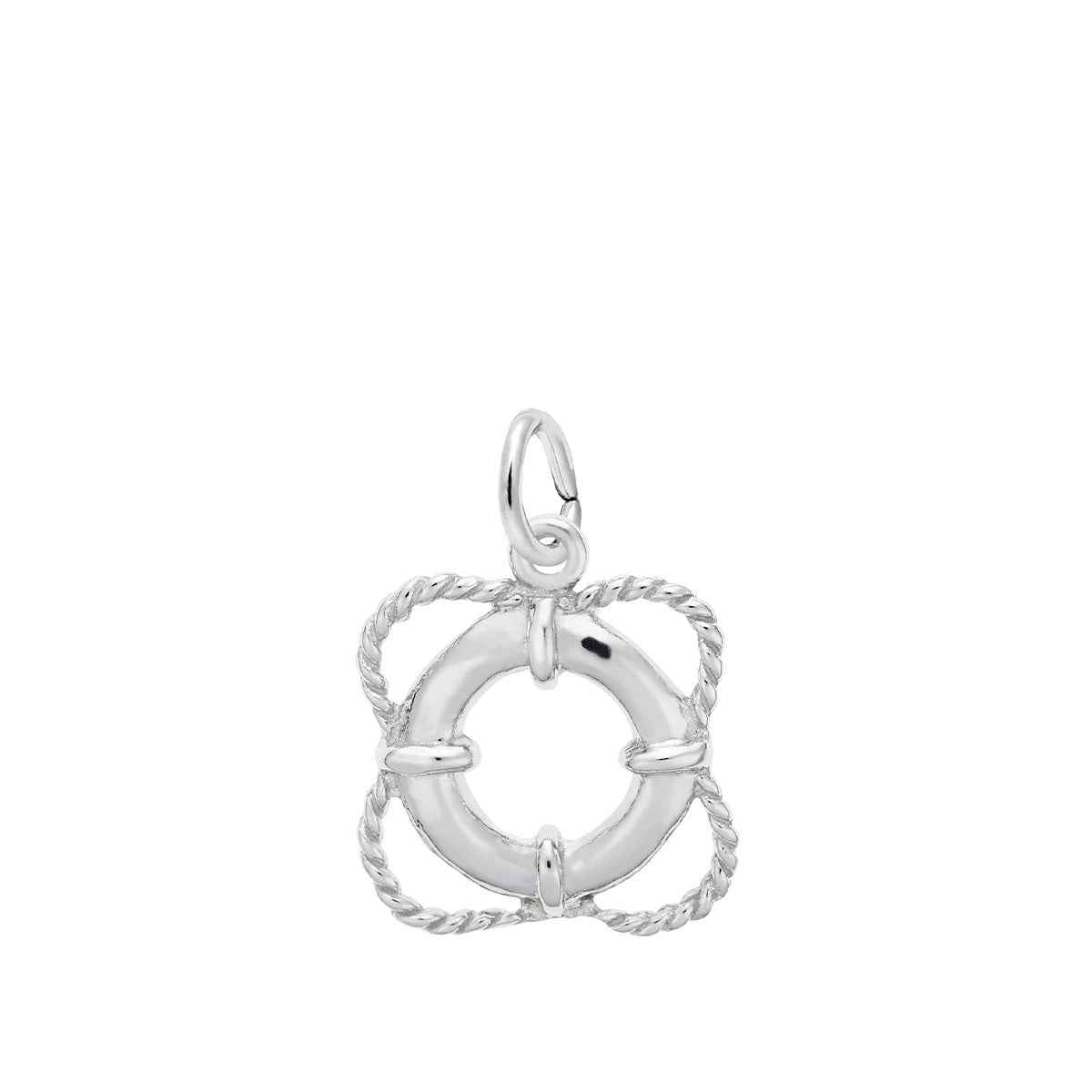 Life Preserver Charm in Sterling Silver