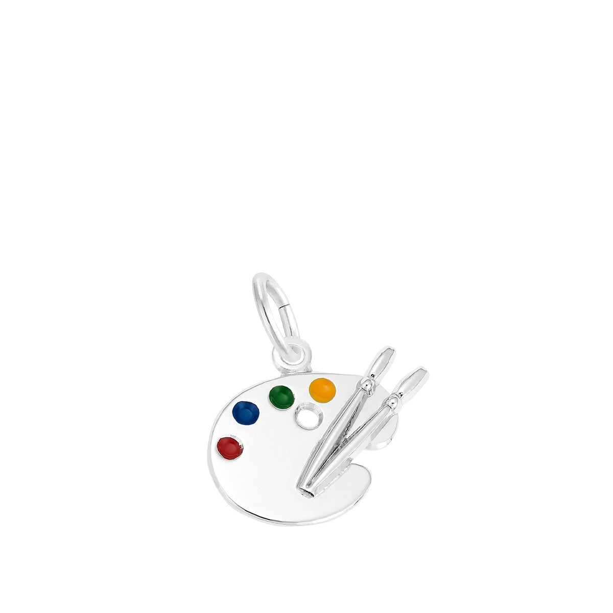 Artist Palette Charm in Sterling Silver