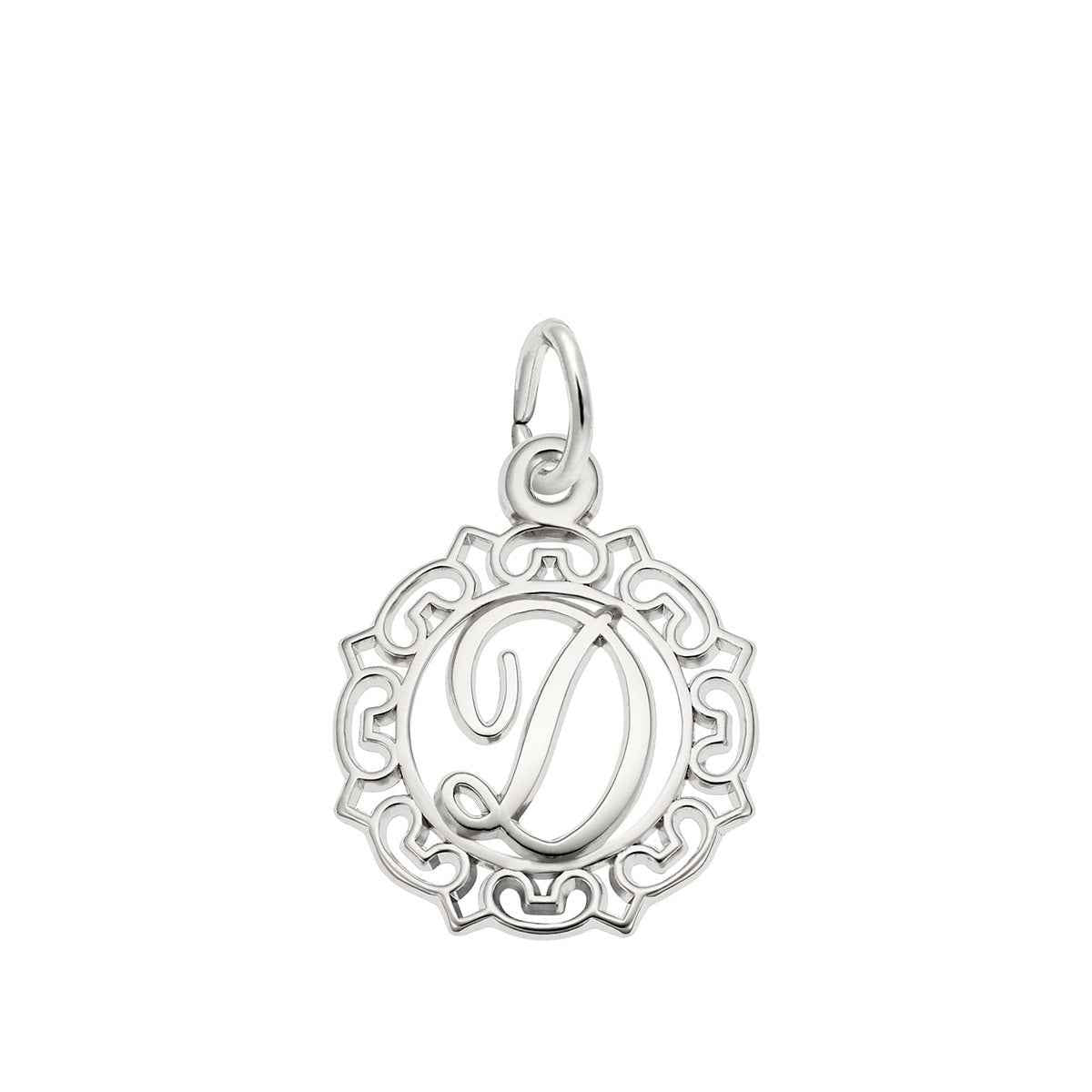 Initial D Charm in Sterling Silver