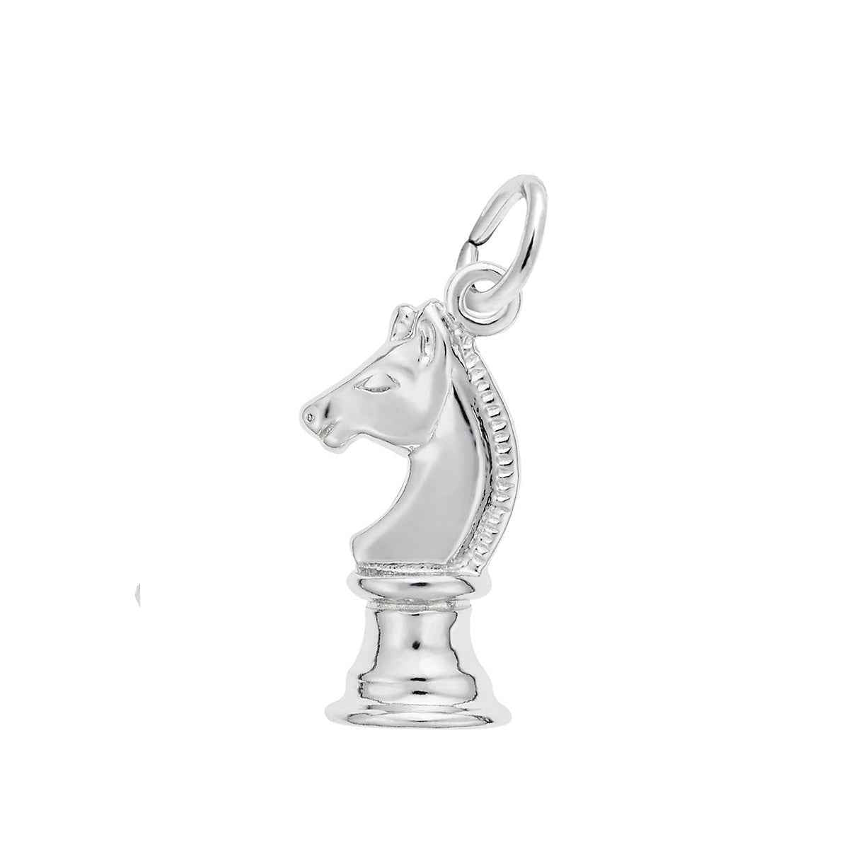 Chess Knight Charm in Sterling Silver