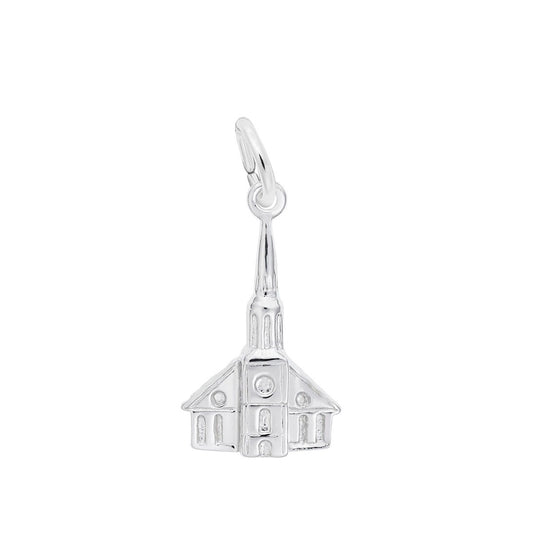 Church Charm in Sterling Silver