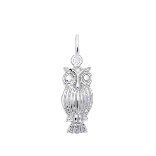Owl Charm in Sterling Silver
