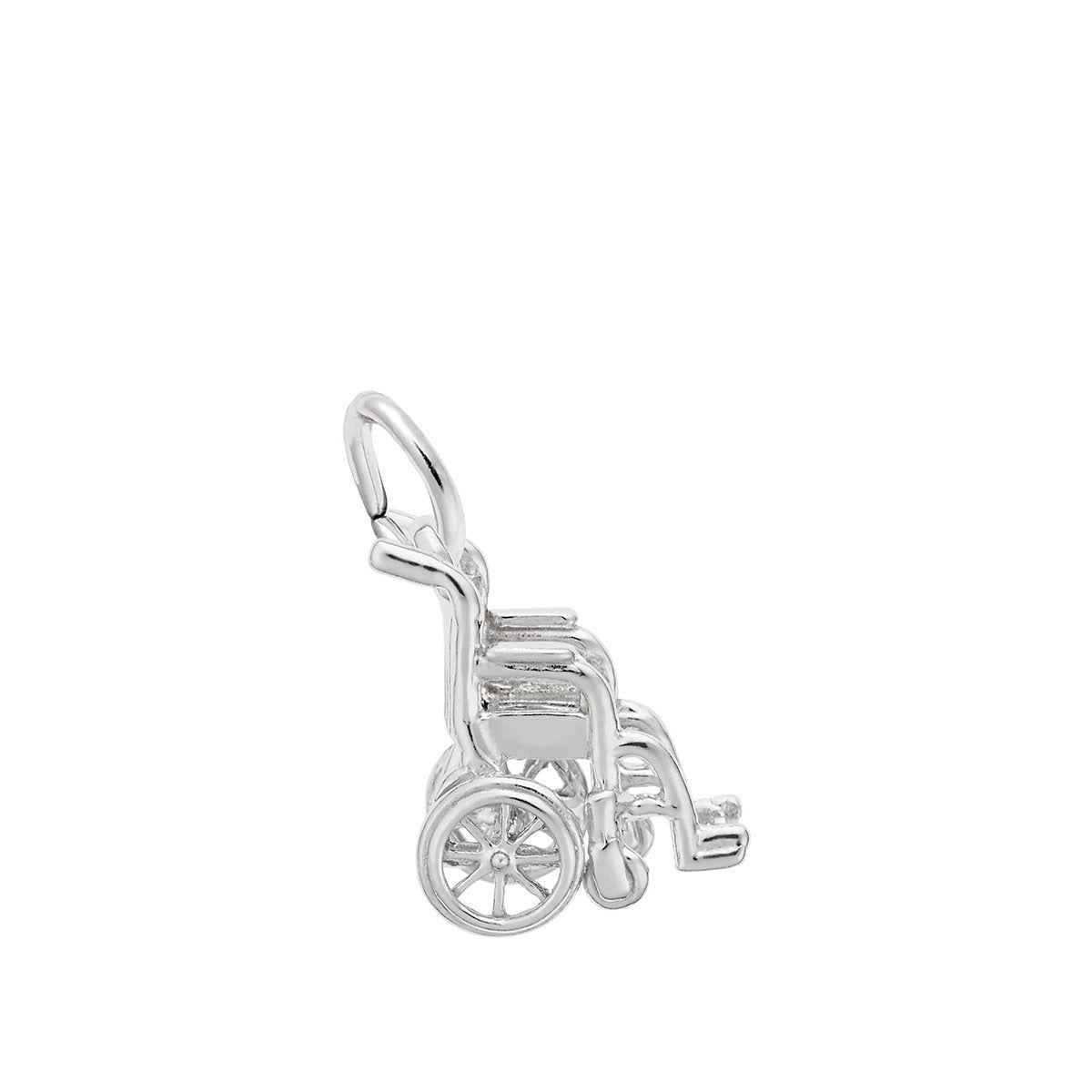 Wheelchair Charm in Sterling Silver