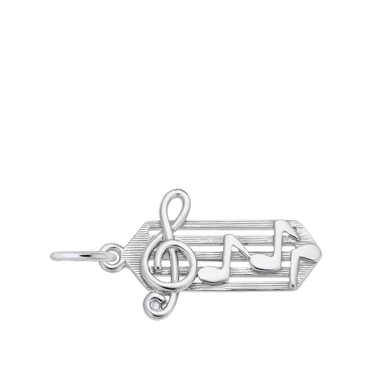 Music Staff Charm in Sterling Silver