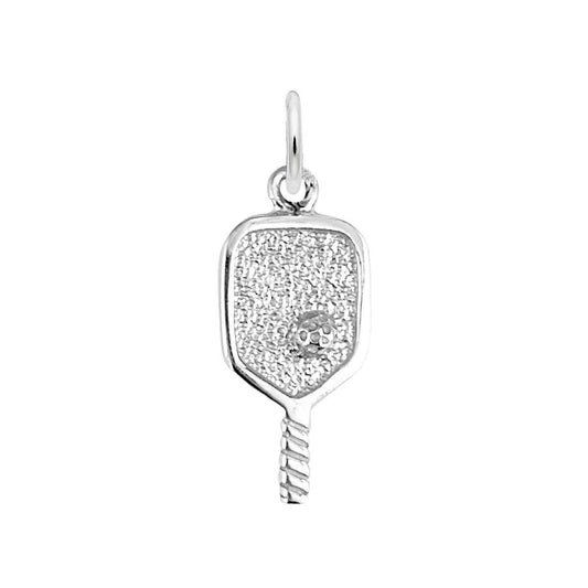 Pickleball Paddle Charm in Sterling Silver