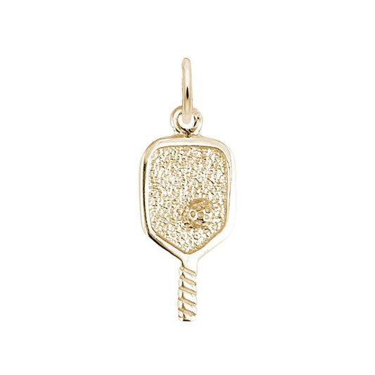 Pickleball Paddle Charm in 14K Yellow Gold