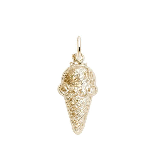 Ice Cream Charm in 14K Yellow Gold