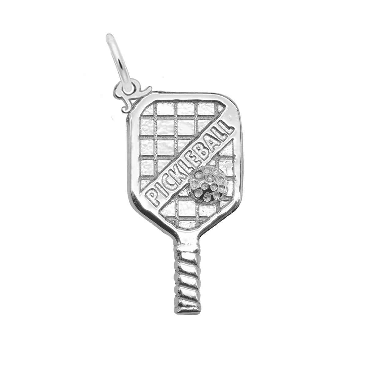 Pickleball 3D Charm in Sterling Silver