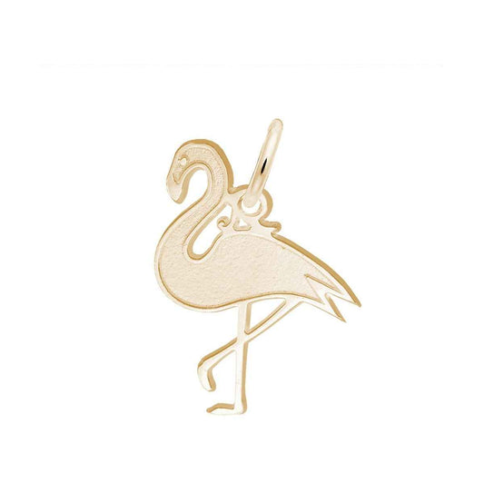 Flamingo Charm in 14K Yellow Gold