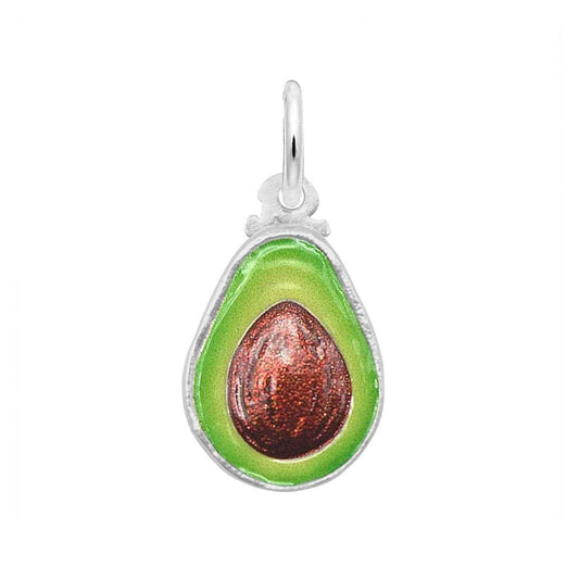 Avocado Painted Small Charm in 14K Yellow Gold