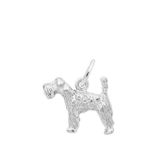 Kerry Blue Terrier Charm in Sterling Silver
