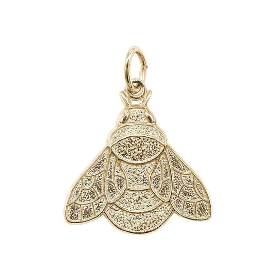 Bumble Bee Charm in 14K Yellow Gold