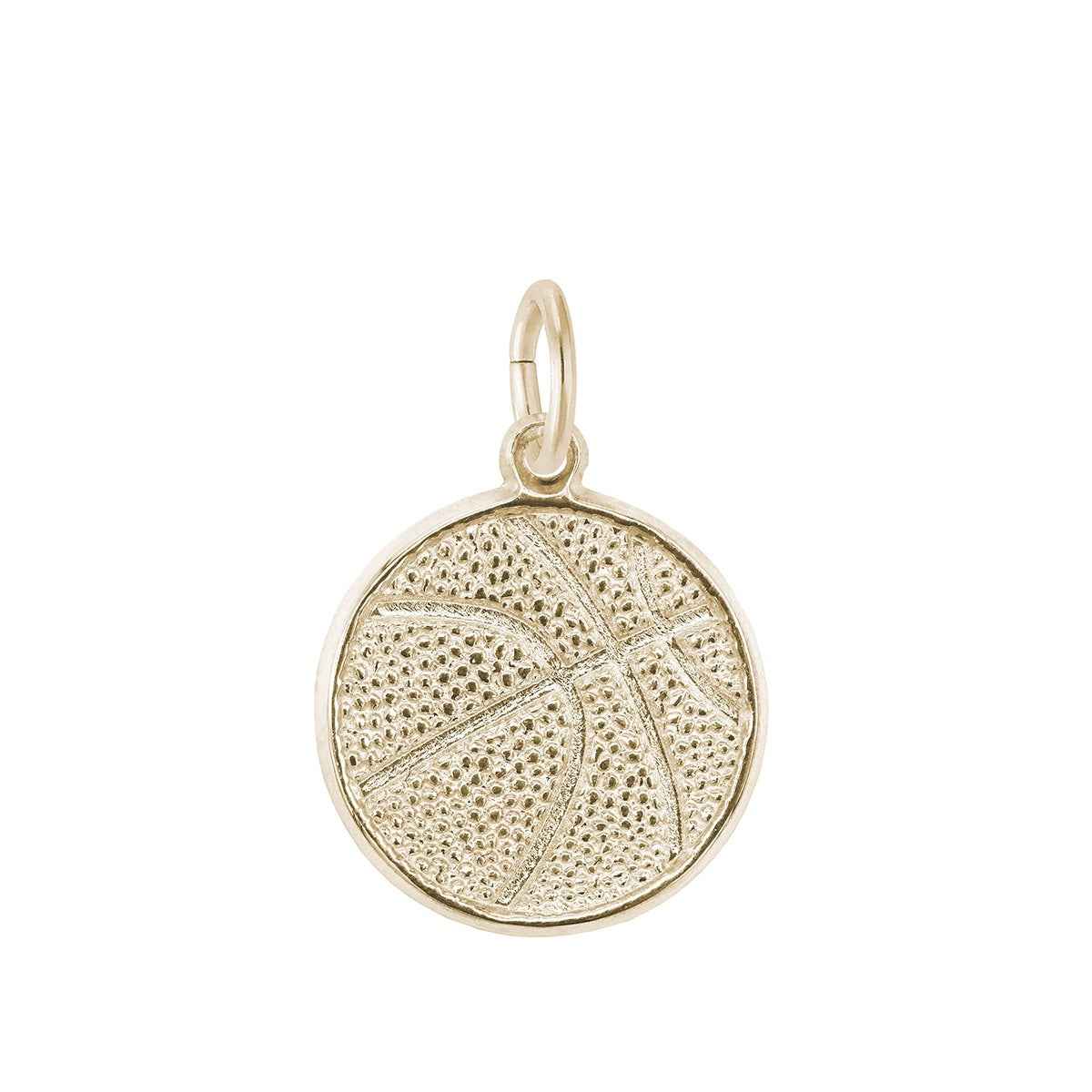 Basketball Charm in 14K Yellow Gold