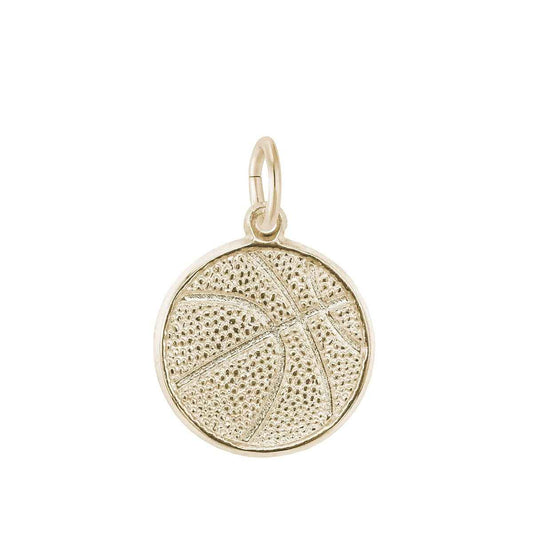 Basketball Charm in 14K Yellow Gold