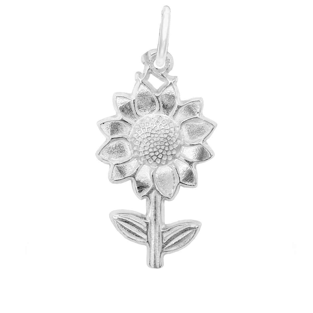 Sunflower Charm in Sterling Silver